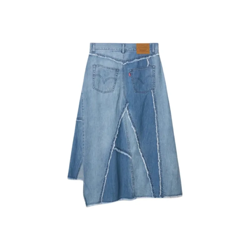 Levi's Denim Long Skirt Women's Blue-1