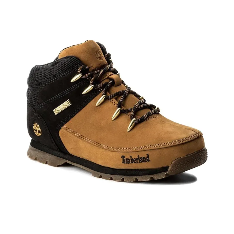 Timberland Euro Sprint Anti Slip Wear Resistant Mid Top Hiking Shoes Unisex Light Brown-2
