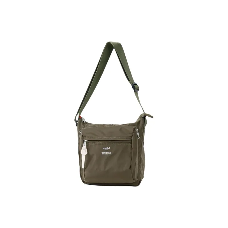 Anello Polyester Shoulder Bag Crossbody Bag Unisex Khaki-0