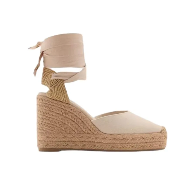 MANGO Wedge Heel High Heels 10cm Women's-6