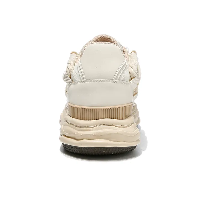 DVO Anti Slip Wear Resistant Low Top Stylish Skateboarding Shoes Unisex Beige-7