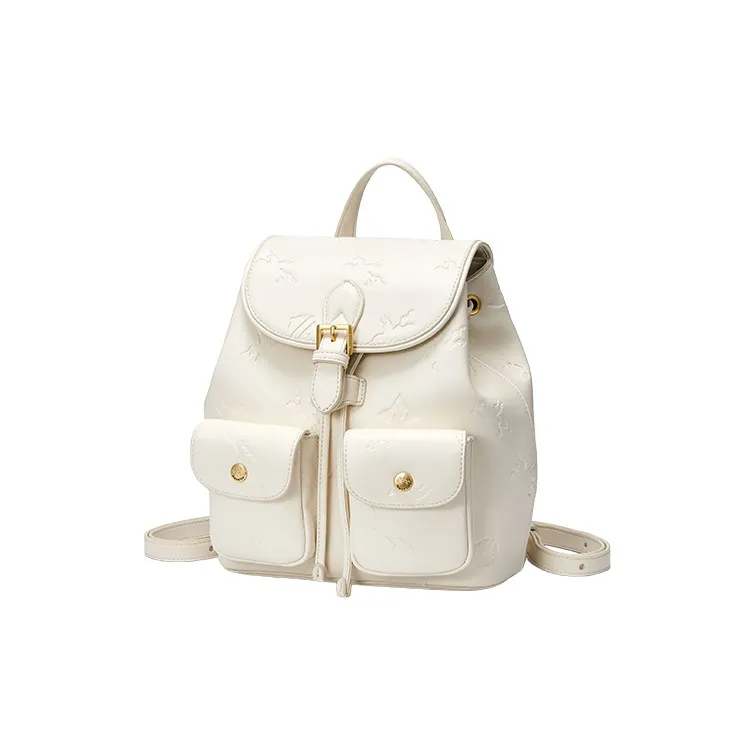 NUCELLE Artificial Leather Pegasus Collection Embossed Travel Bag Backpack Trumpets Women's Multicolor-1