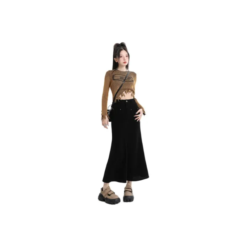 YINLEI Casual Long Skirt Women's-0