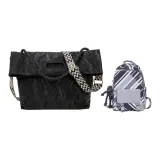 Pattern Black (Light Reflection Weave)+9163 Gray