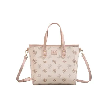 PESASRIE PU Tote Bag, Shopping Bag, Handbag Women's Peach Pink
