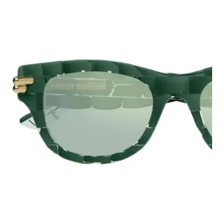 Bottega Veneta Recycled Acetate Oval Sunglasses Women's Green-2