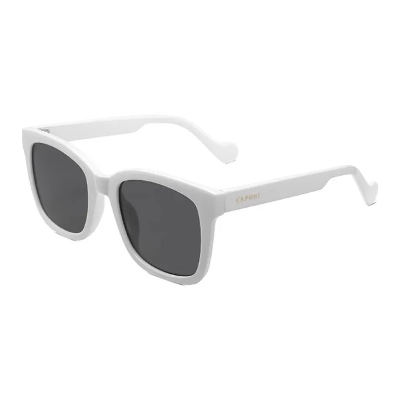 CAPONI TR90 Square Sunglasses Unisex White-0