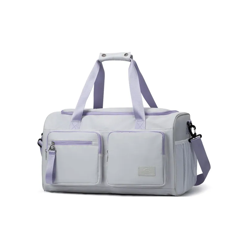 COWBONE Fabric Travel Bag 34L Unisex Gray Purple-3