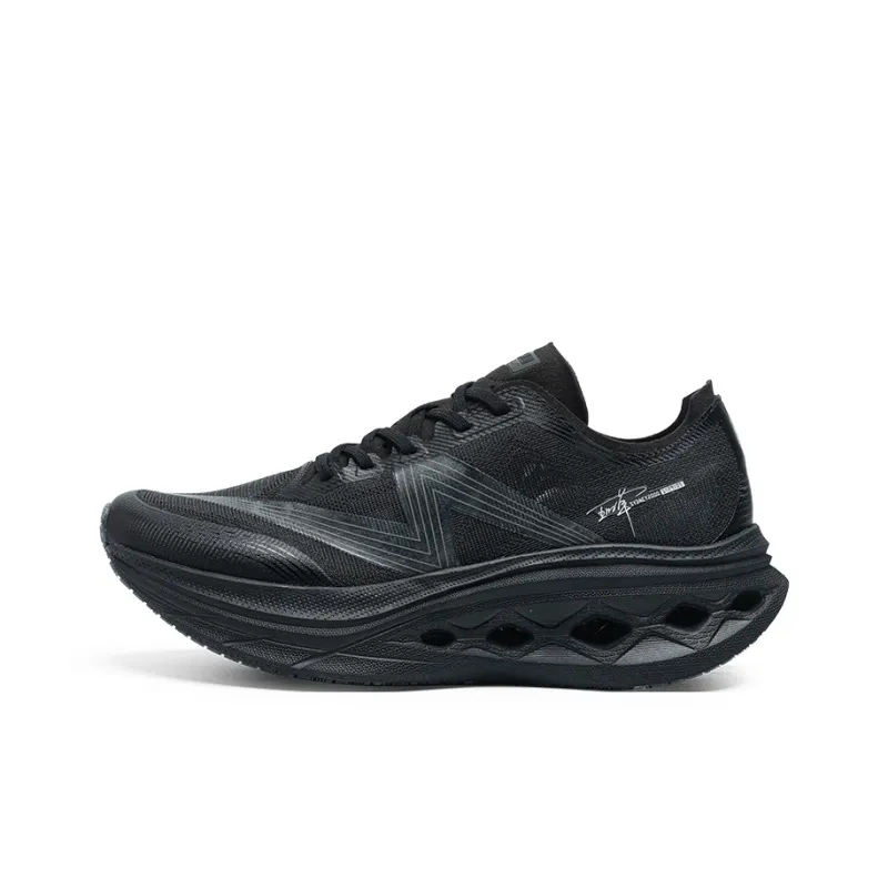 Aung San Running Shoes Unisex Low Top Transparent Black-0