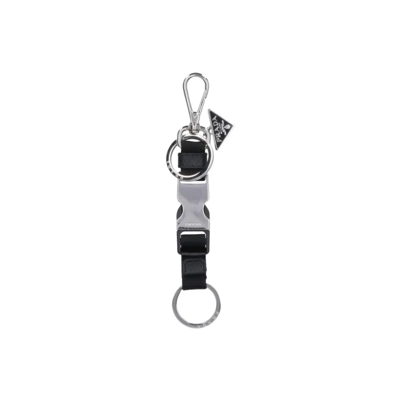 PRADA Steel Keychains Men's Silver-0