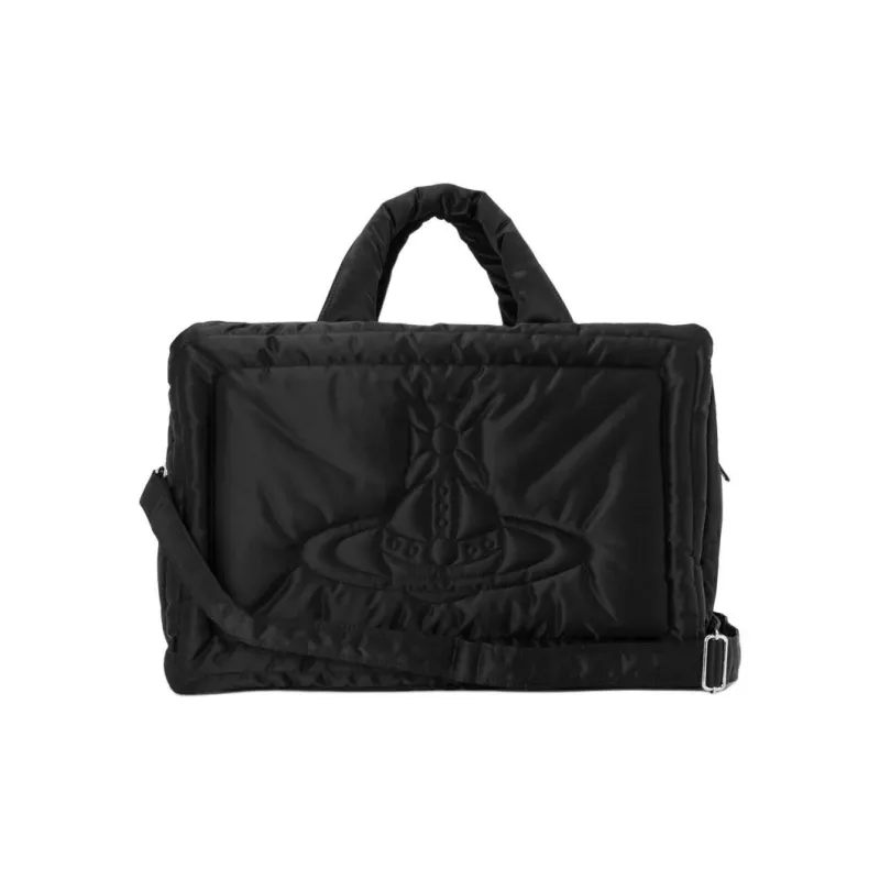 Vivienne Westwood Nylon Shoulder Bag, Crossbody Bag, Handbag Tubas Unisex Black-0