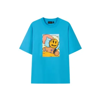 Drew House T Shirts Unisex Lake Blue