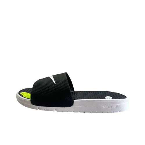 Nike Benassi Solarsoft Slip Resistant Odor Resistant Cushioning Slide Slippers Men's Black