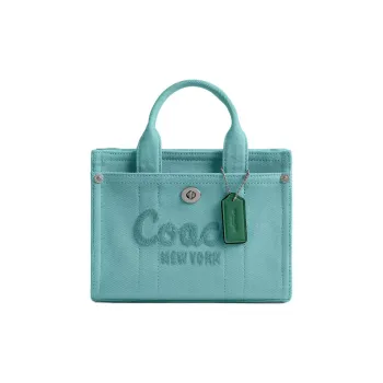 COACH Cargo Green Charm Tag Tote Bag, Shopping Bag, Shoulder Bag, Crossbody Bag, Handbag Trumpets Women's Ivy