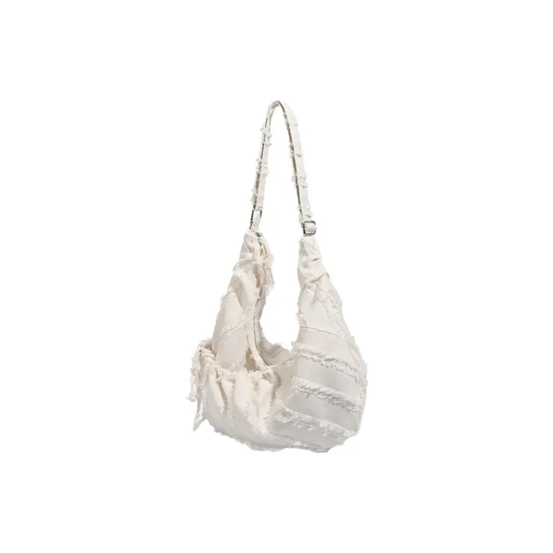 UNITE STAR Canvas Bag, Shoulder Bag Women's White/Blue-1