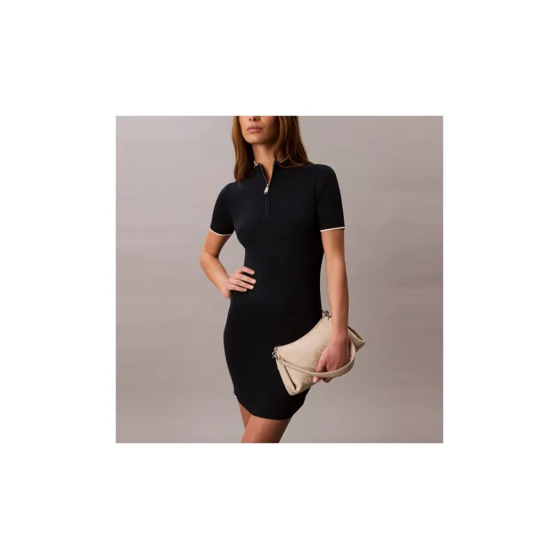 CALVIN KLEIN Fabric Shoulder Bag Medium Size Women's Natural Skin-6