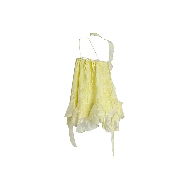 SISC Slip Dresses Women's Yellow-1