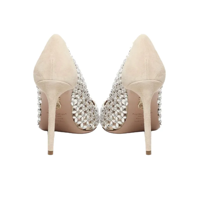 AQUAZZURA Slim Heel High Heels 10.5cm Women's Beige-3