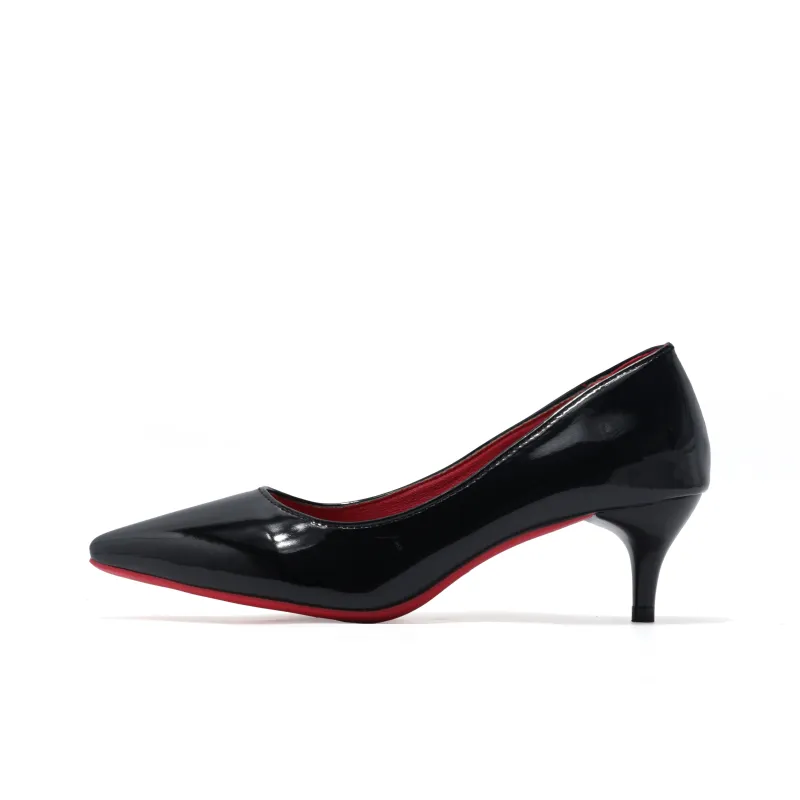 Take The Qin Slim Heel High Heels Women's Black-14