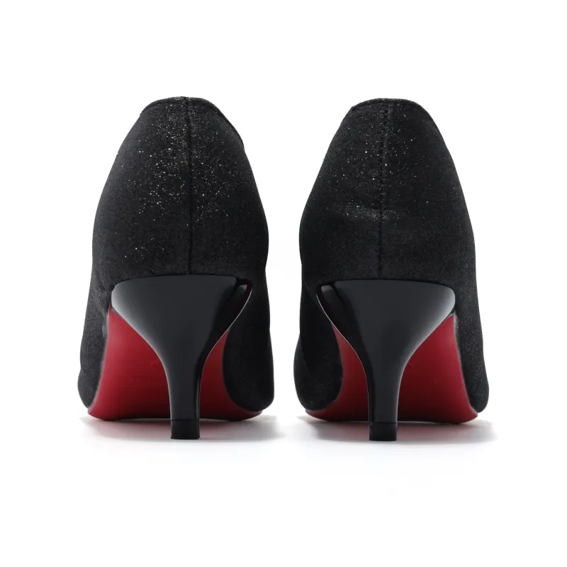 Take The Qin Slim Heel High Heels Women's Black-16