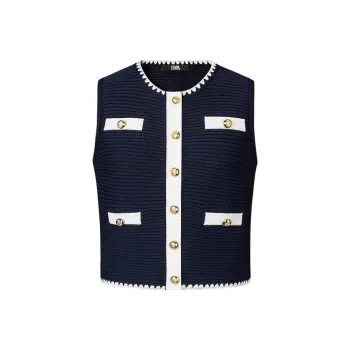 KARL LAGERFELD SS25 Vest Women's Navy Blue
