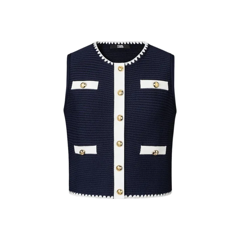 KARL LAGERFELD SS25 Vest Women's Navy Blue-0