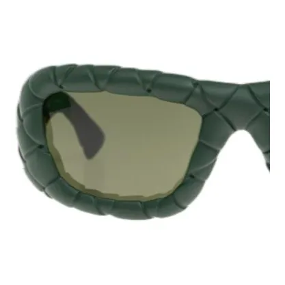 Bottega Veneta Plastic Cat Eye Sunglasses Women's Green-1