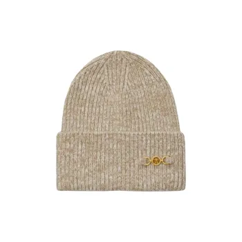 VERSACE Wool Beanies Unisex Beige