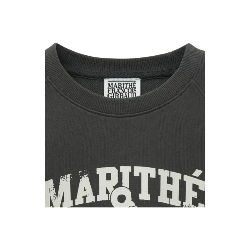 MARITHE FRANCOIS GIRBAUD SS24 Raglan Sleeve T Shirt Women's Charcoal-2