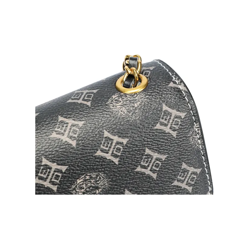 Ed Hardy Classic Series Cow Leather/Synthetic Leather Crossbody Bag, Shoulder Bag Regular Women's Black/Brown-6