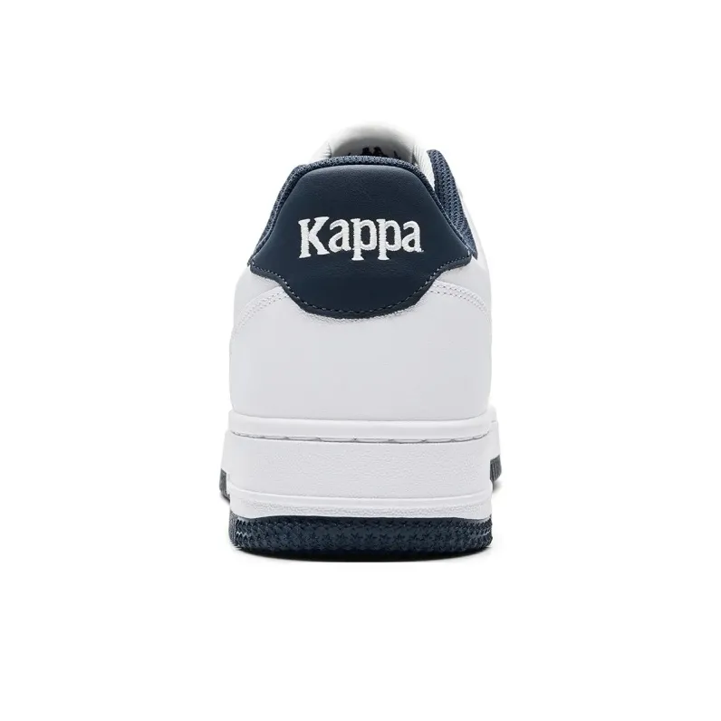 Kappa Coverage Low Top Skateboard Shoes Unisex Classic White Ocean Blue-4