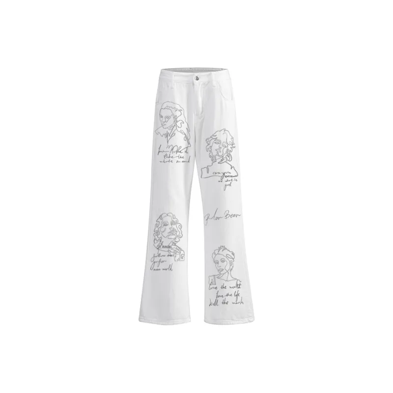POLAR BEAR Jeans Unisex White-1