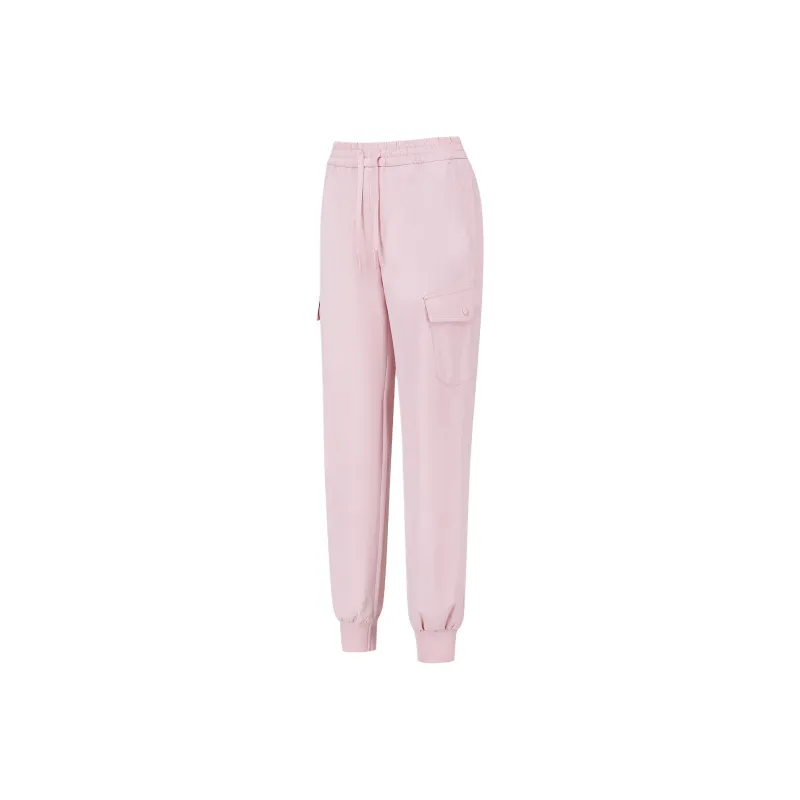 DESCENTE Knitted Sweatpants Women's Pink-2