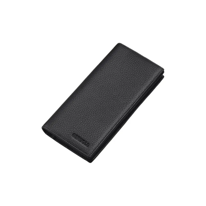 Gorora Inside And Outside Top Grain Cow Leather Card Holder, Wallet Men's Multicolor-2