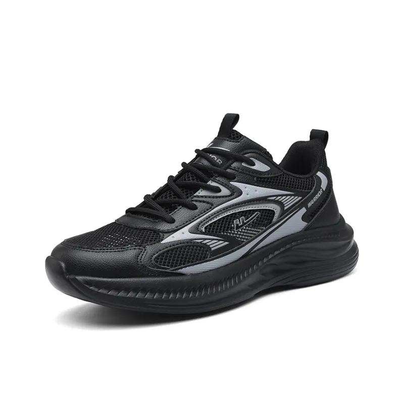 WARRIOR Running Shoes Men Low Top Black/Gray-1