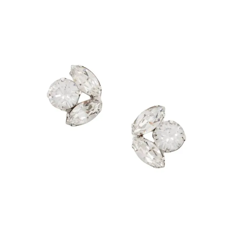 Jennifer Behr Silver Plated Metal, Crystal Stud Earrings Women's Silver-0