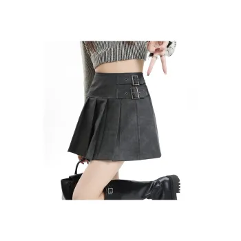 YINLEI Leather Short Skirts Women's