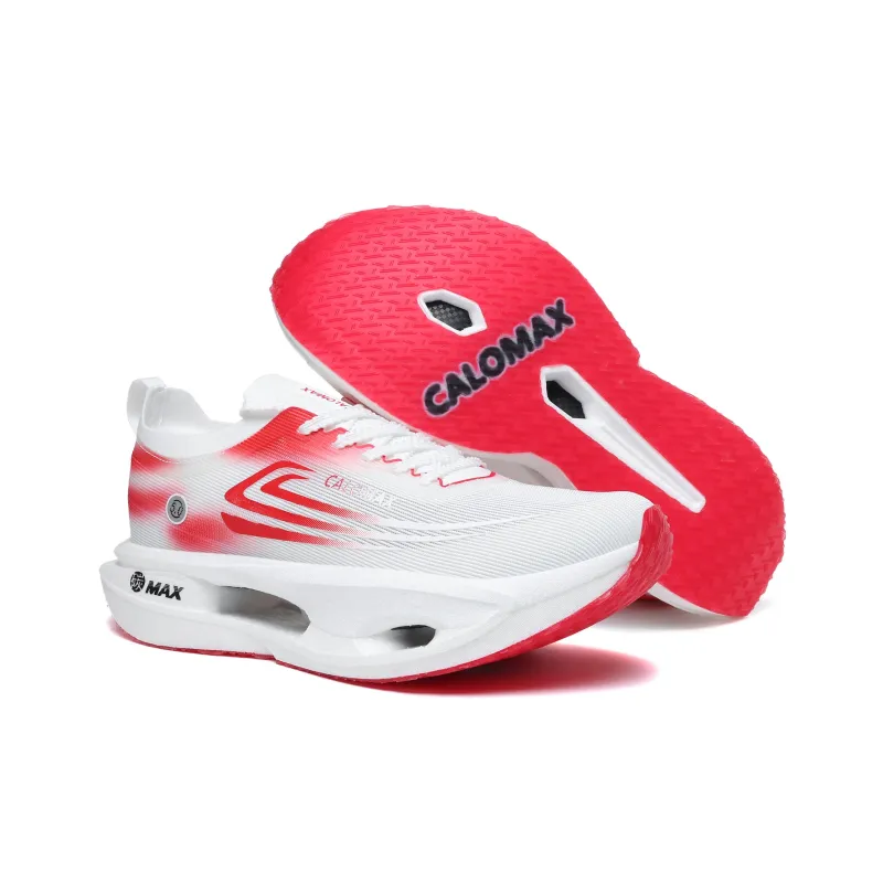 CALOMAX Running Shoes Unisex Low Top Red-3