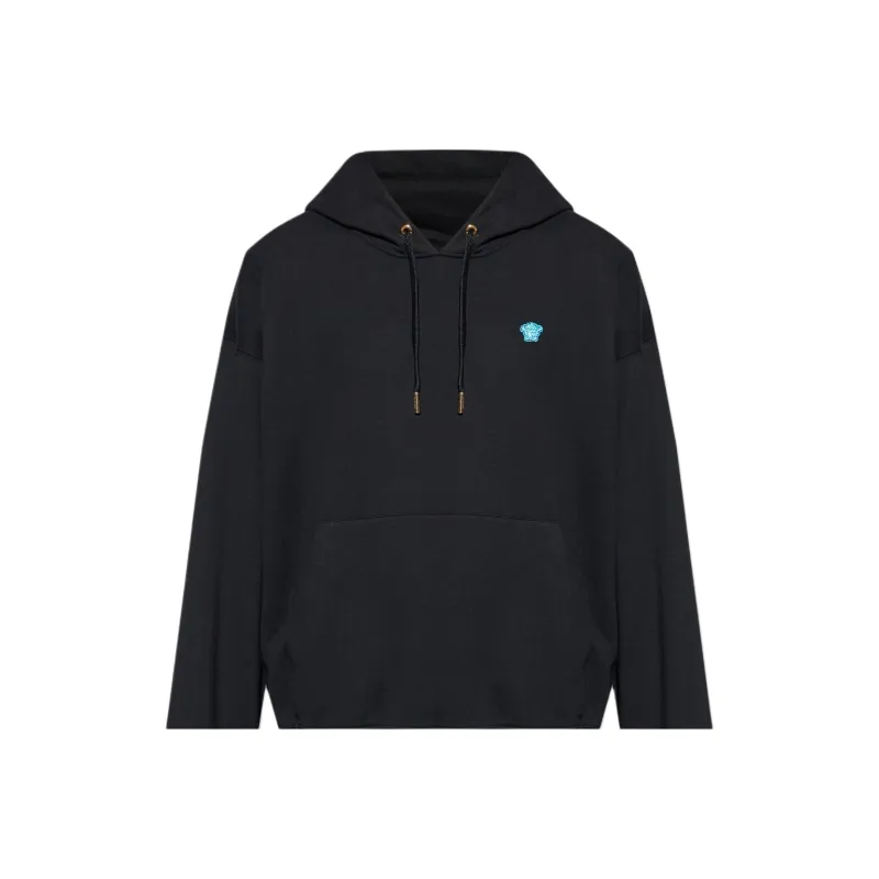 VERSACE Embroidered logo Cotton Hoodie-0