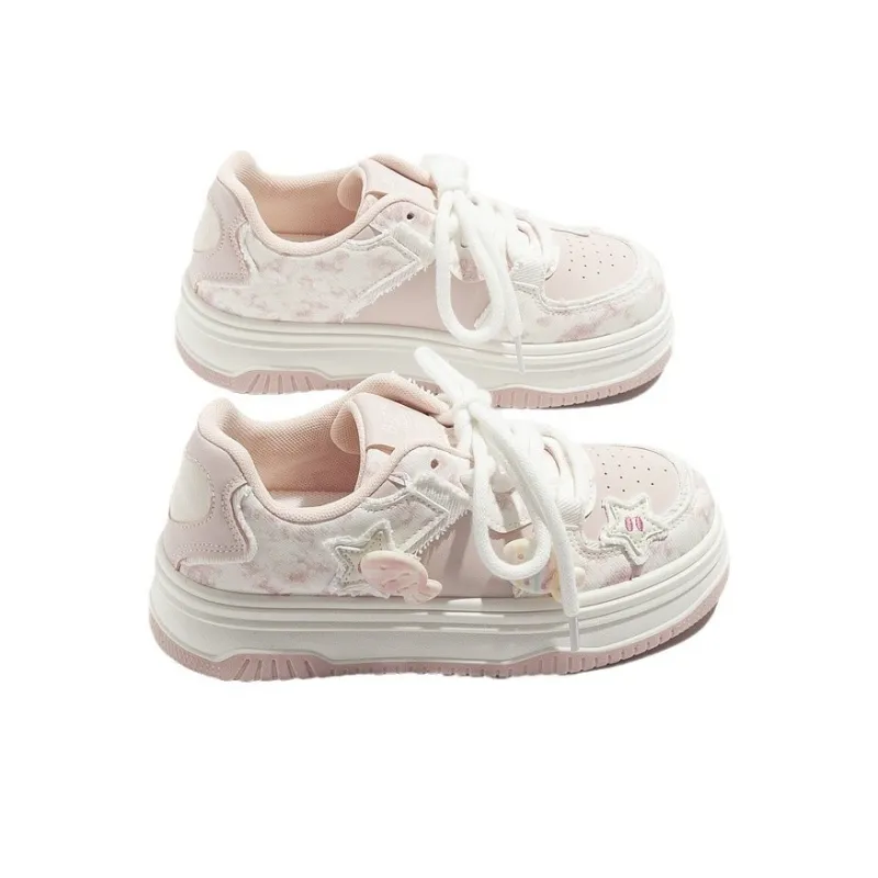 KATHRYN WILSON Slip Resistant, Abrasion Resistant, Lightweight, Breathable Low Top Skateboard Shoes Women's Pink-3