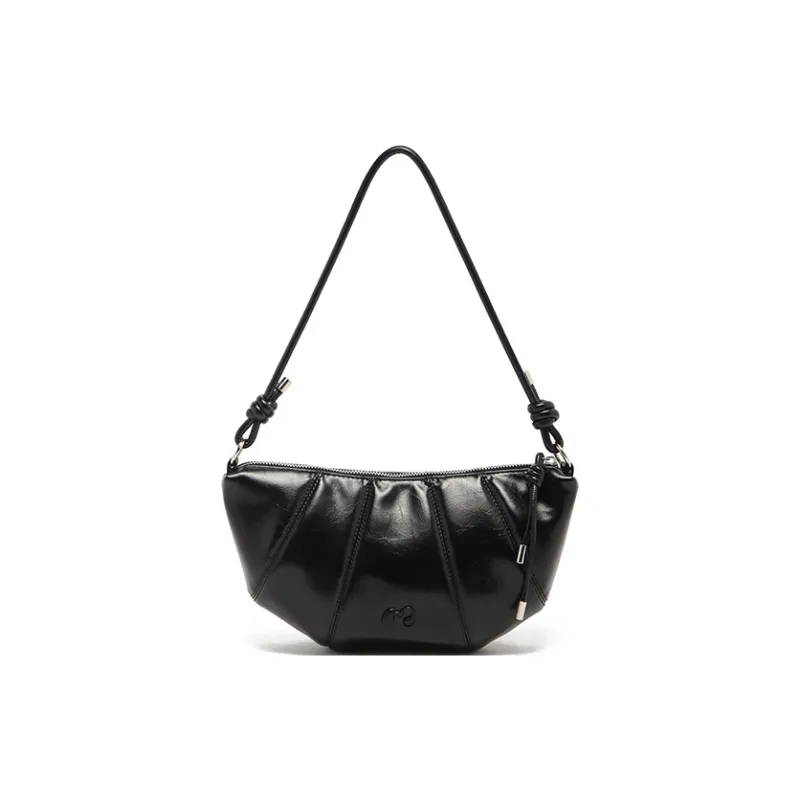 MICOCAH Eco Friendly PU With Polyester Cotton Shoulder Bag Women's Soft Mist Pink/Mulberry Black-5