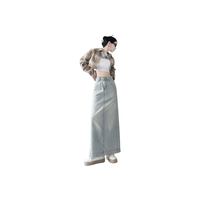 YINLEI Denim Long Skirt Women's-0