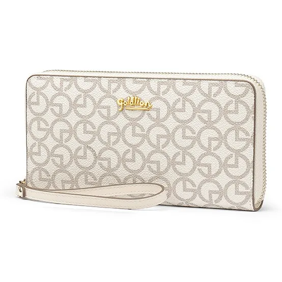 GOLDLION PVC Clutch Trumpets Women's Ecru/Coffee-1