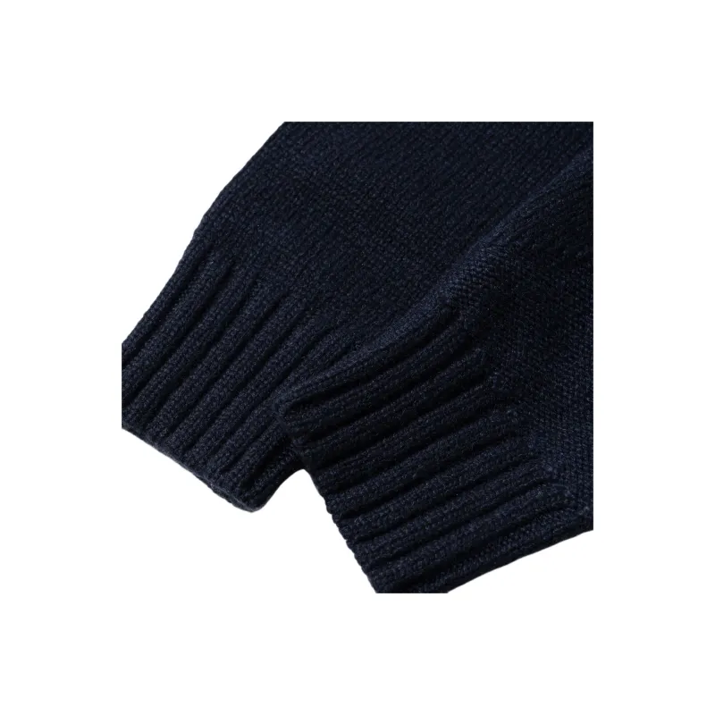 HERMES Cashmere Sweater Men's Dark Blue-7