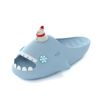 HelloSlippers Sharkicks Christmas Snowman, Slide Slippers Unisex