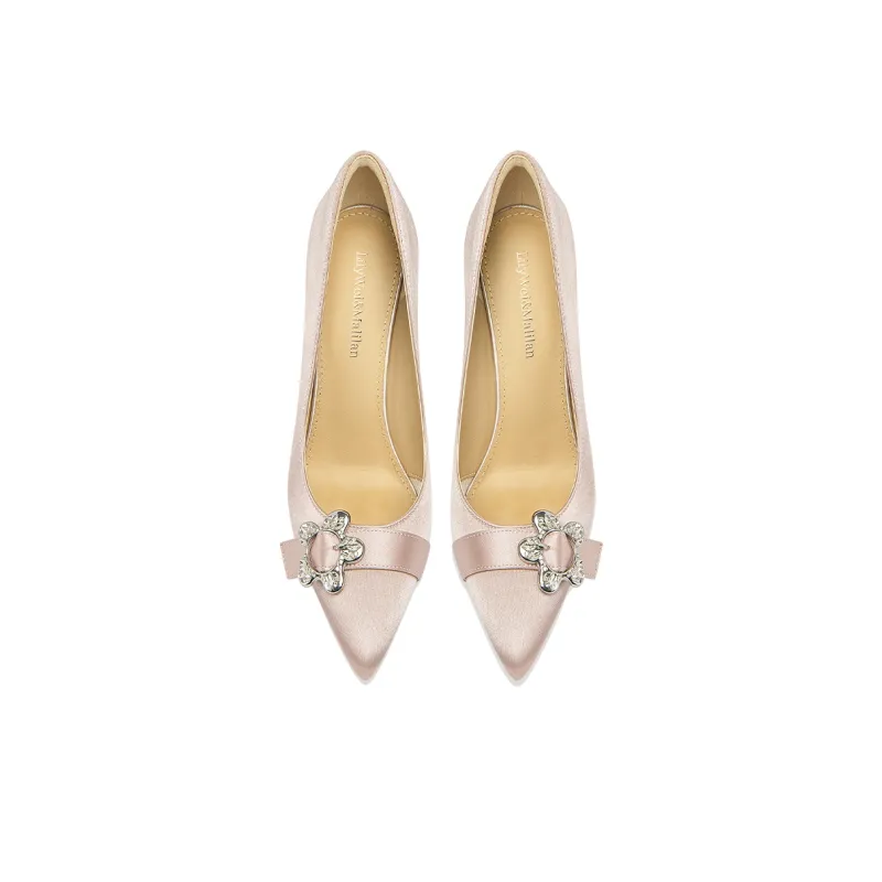 Lily Wei Yun Jin Slim Heel High Heels Women's Champagne Pink-2