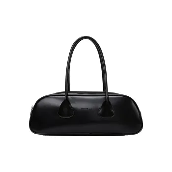 Boniu PU Shoulder Bag, Baguette Bag, Shoulder Bag Women's Black/Burgundy