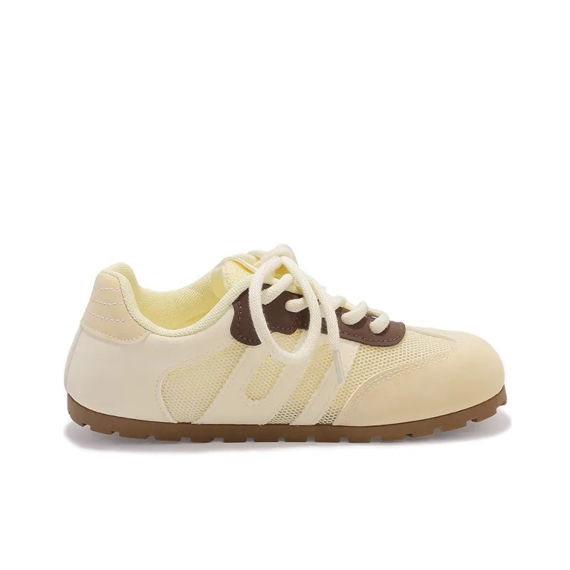 MKTKM Low Top Skateboard Shoes Women's Yellow-1