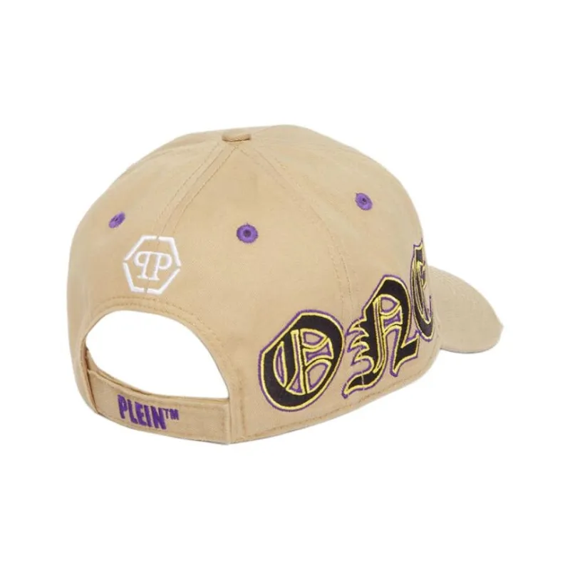 PHILIPP PLEIN Cotton Baseball Caps Men's Light Umber-1