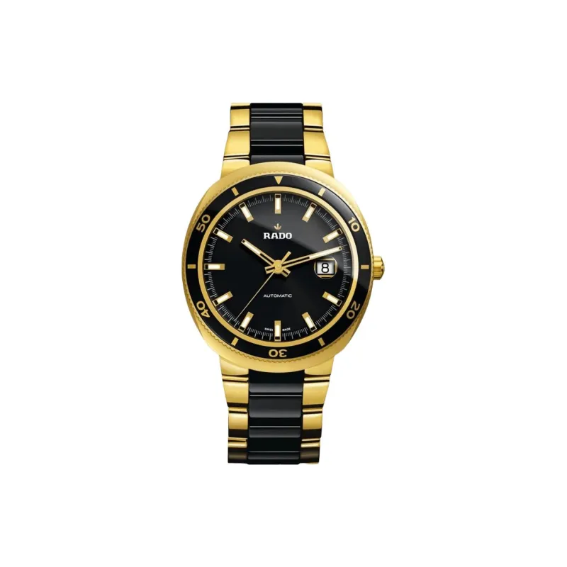 RADO Automatic Mechanical Movement Unisex Watch 42mm Black Dial Ceramic Stainless Steel Case Stainless Steel Watchband-0